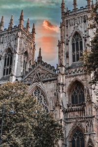 Low angle view of historical building against sky