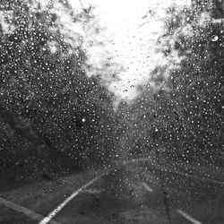 Rain drops on water
