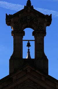 Low angle view of historical building against blue sky