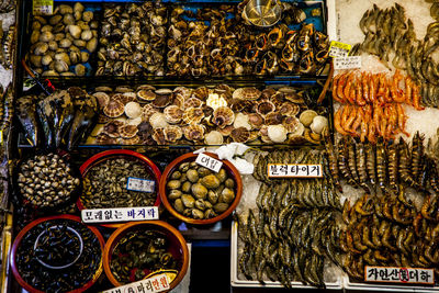 Full frame of market stall for sale