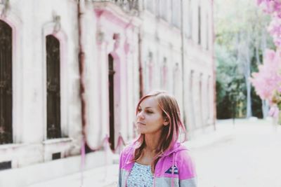 Portrait of young woman