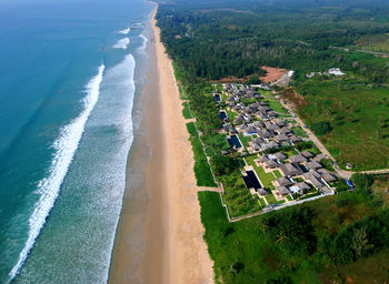 High angle view of beach