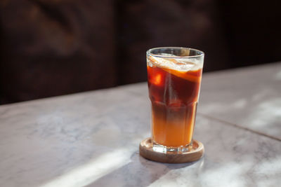 Close-up of drink on table