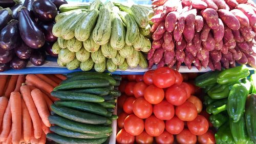 Close-up of vegetables for sale in market