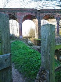 Built structure with trees in background