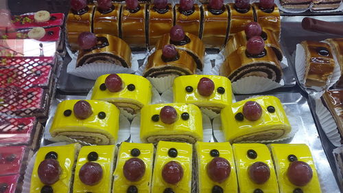 Full frame shot of multi colored market stall