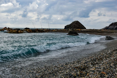 Scenic view of sea against sky