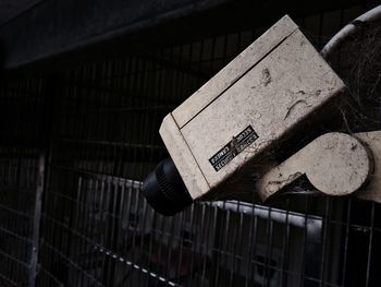 Close-up of abandoned building