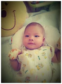 Close-up of baby girl