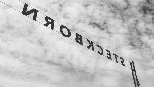 Low angle view of cloudy sky