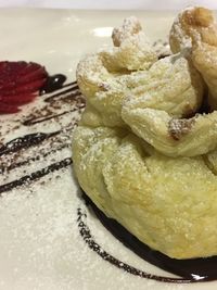 Close-up of ice cream in plate