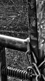 Close-up of rusty metal chain