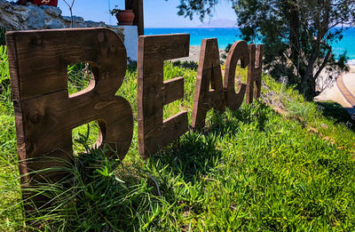 Trees and plants on field