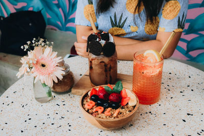 Close-up of cake on table