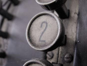 Close-up of vintage typewriter