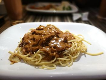 Close-up of served food