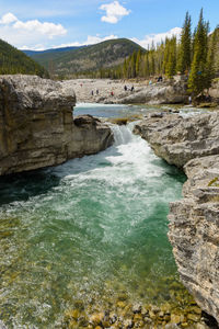 Scenic view of river against sky