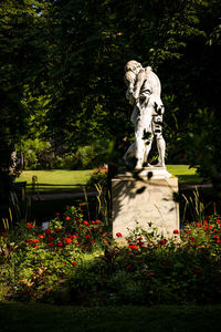 Statue in park