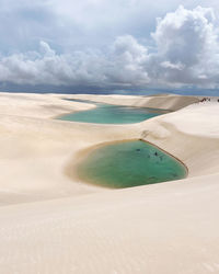 Panoramic view of the lagoon against the sky