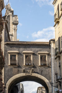 Low angle view of historic building