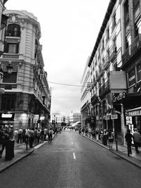 City street against sky