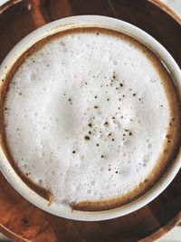 Directly above shot of coffee on table