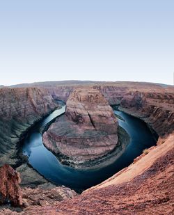 Rock formations in a river