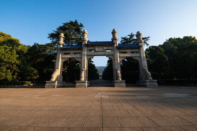 View of historical building against clear sky