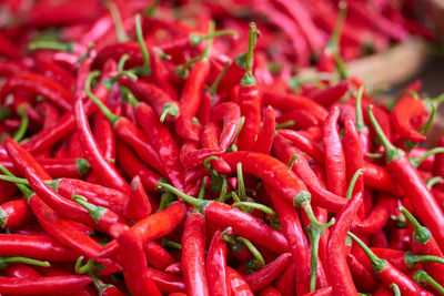 Full frame shot of red chili peppers