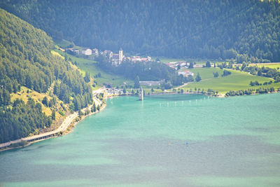 Scenic view of landscape and mountains