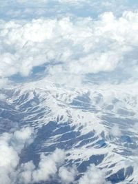 Aerial view of clouds over landscape