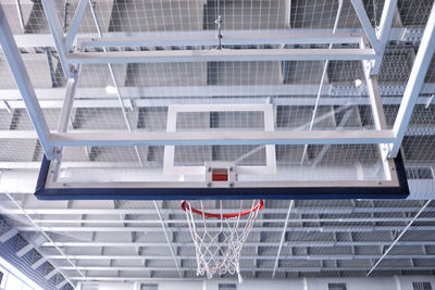 Low angle view of basketball hoop