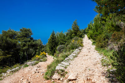 Mount srd walking trail in a beautiful early spring day