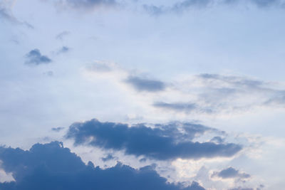 Low angle view of clouds in sky