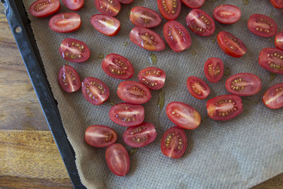 High angle view of fruits