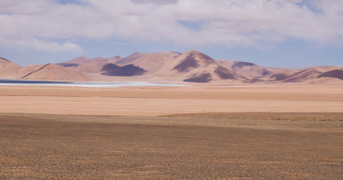 Scenic view of desert against sky