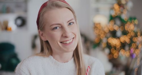 Portrait of young woman