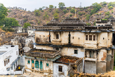 Ancient hindu temple with cloudy sky at morning