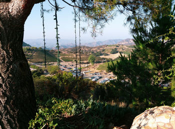 Scenic view of land against sky