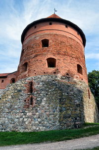 Low angle view of fort