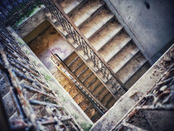 Staircase in abandoned building