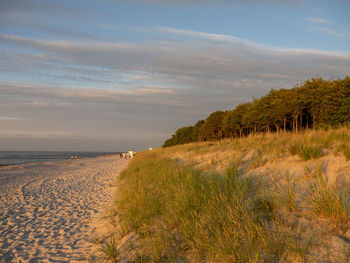 Sundown at the beach of zingst