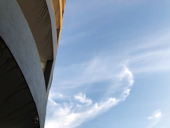 Low angle view of modern building against sky