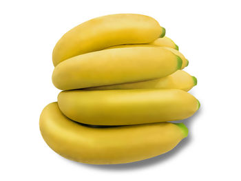 Close-up of bananas against white background