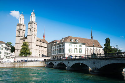 View of historic building against blue sky