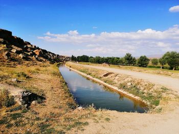 Scenic view of river against sky