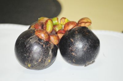 Close-up of fruits on table