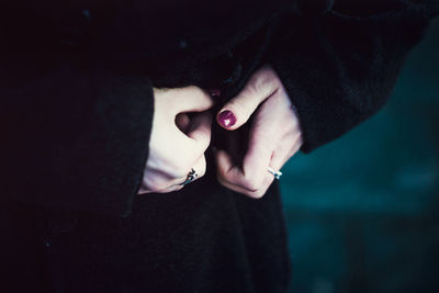 Close-up of woman hand with tattoo