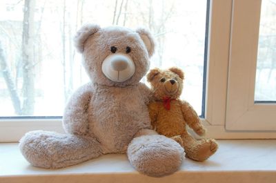 Teddy bear on floor at home