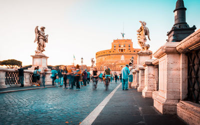 Statue of historic building, castel sant'angelo 